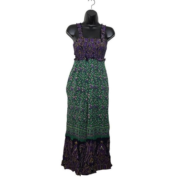 Urban Outfitters Jumpsuit Size XS Smocked Floral Summer Boho - Picture 2 of 8